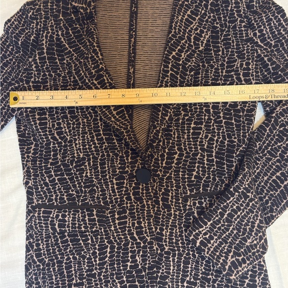 Armani Collezioni Black and Brown Textured Blazer - Picture 6 of 7